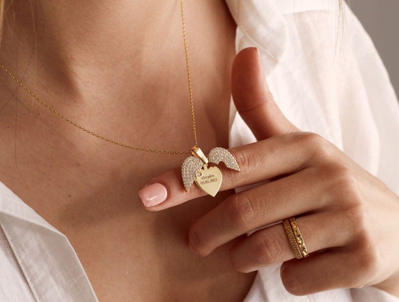 Heart Personalized  Open Close Necklace