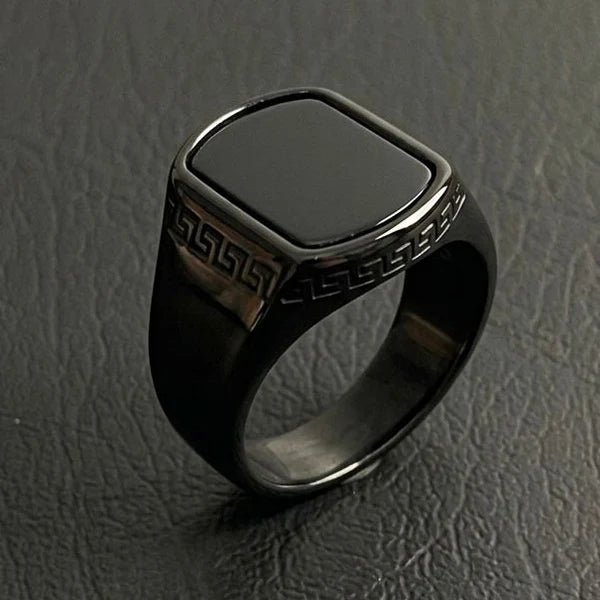 Black Onyx Stone Ring