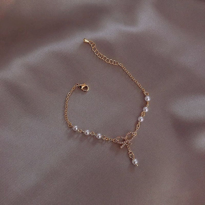 PEARL Bow Gold-Bracelet