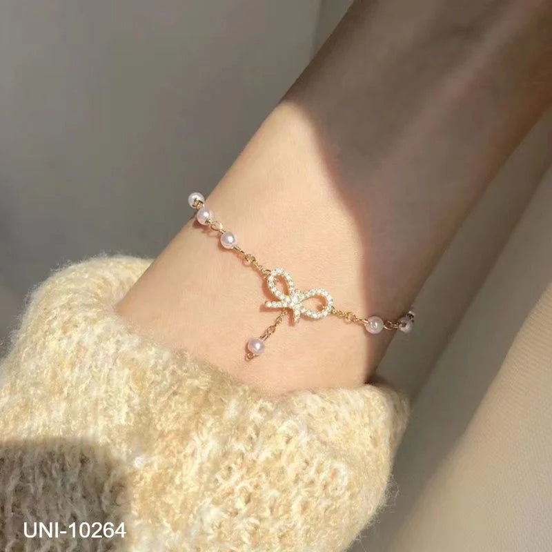 PEARL Bow Gold-Bracelet
