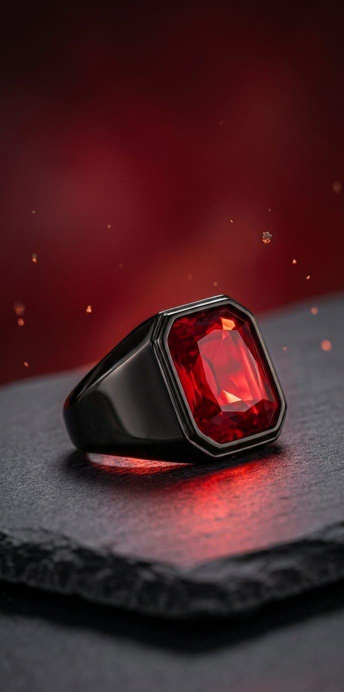 Ancient Greek-Red Turkish Ring