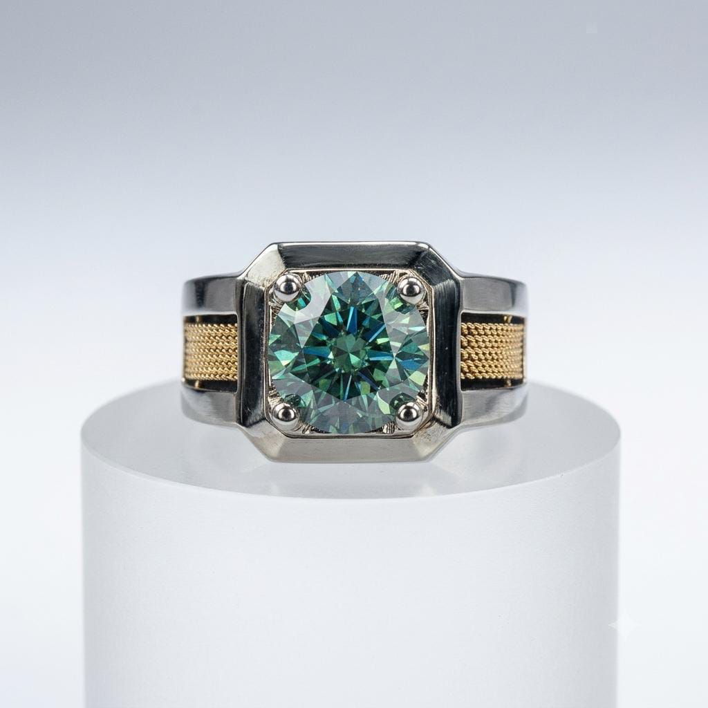 Green Moissanite Ring